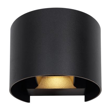 Globo - LED vägglampa för utomhusbruk 2xLED/3W/230V IP44 svart