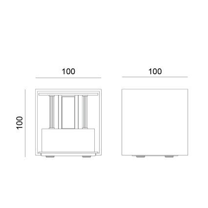 Globo - LED-vägglampa för utomhusbruk 2xLED/3W/230V IP54