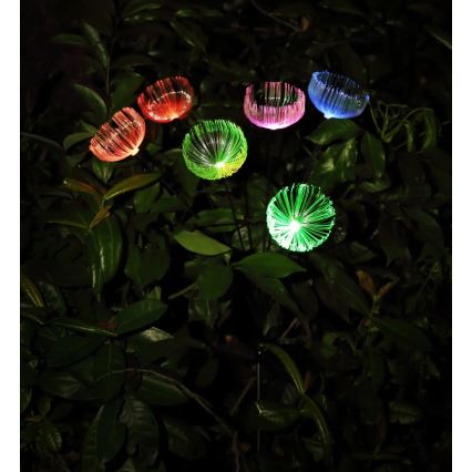 Globo - LED RGB solcellslampa 6xLED/1,2V IP44 300 mAh