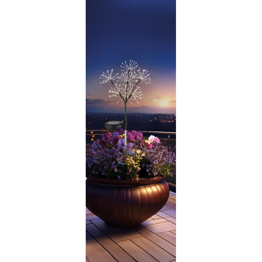 Globo - LED solcellslampa 3xLED/3V IP44 600 mAh fyrverkeri