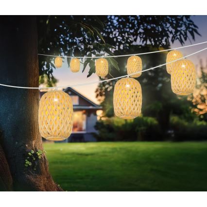 Globo - LED solcellsljusslinga LED/0,06W/3V 650 cm IP44 400 mAh