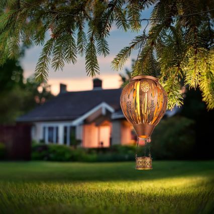 Globo - LED hängande soldekoration 12xLED/0,02W/3V IP44 300 mAh flygande ballong
