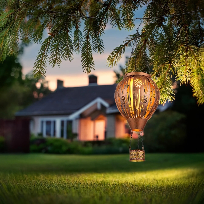 Globo - LED hängande soldekoration 12xLED/0,02W/3V IP44 300 mAh flygande ballong