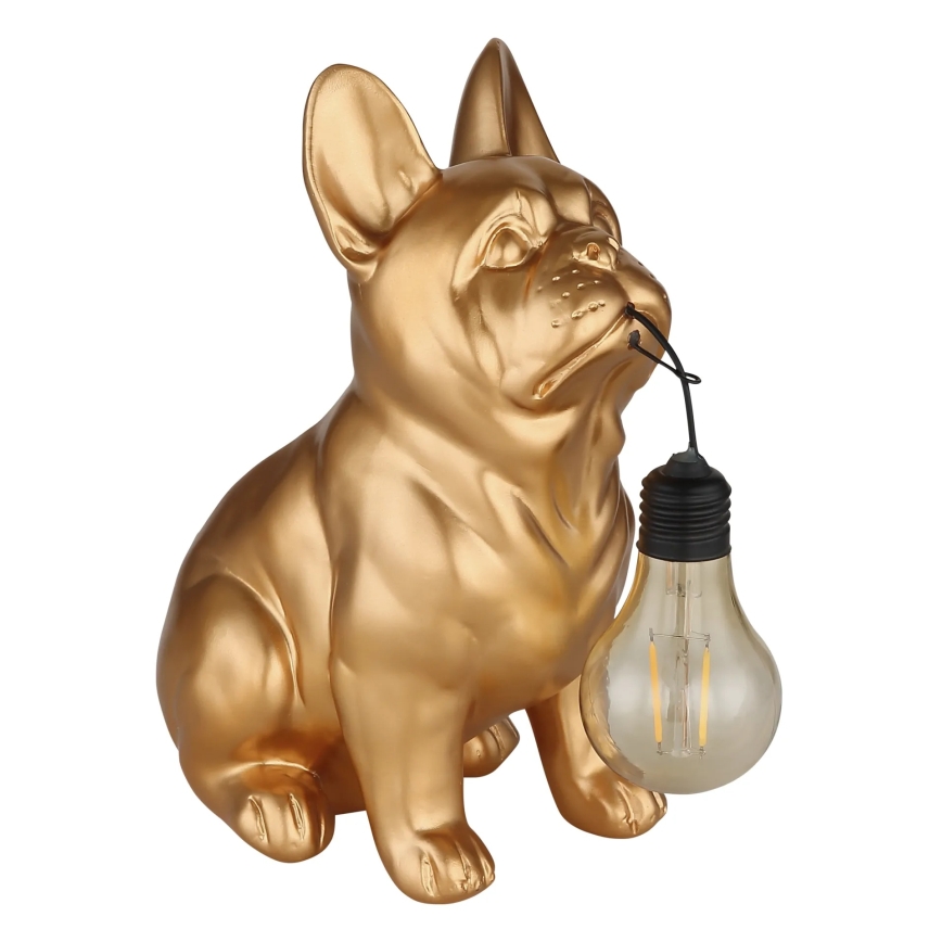 Globo - LED solcellslampa LED/3V IP44 300 mAh guldfärgad hund