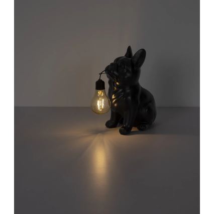 Globo - LED-solcellslampa LED/3V IP44 300 mAh svart hund