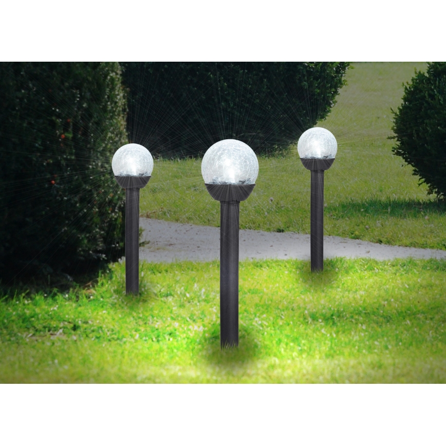 Globo - KIT 3x LED solcellslampa LED/1,2V IP44