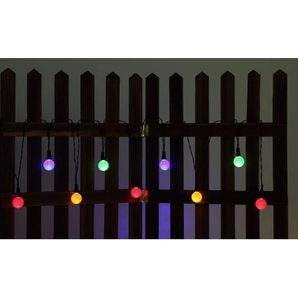 Globo - LED RGB Solcell kedja 20xLED/0,06W/3V 770 cm IP44