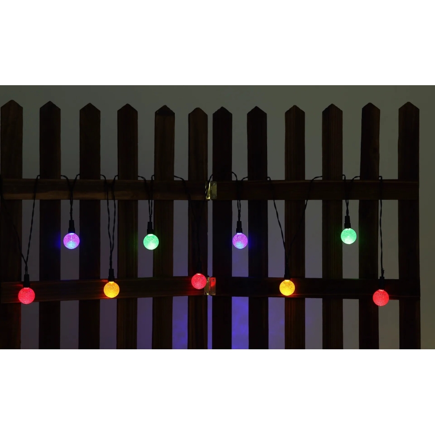 Globo - LED RGB Solcell kedja 20xLED/0,06W/3V 770 cm IP44