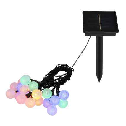 Globo - LED RGB Solcell kedja 20xLED/0,06W/3V 770 cm IP44