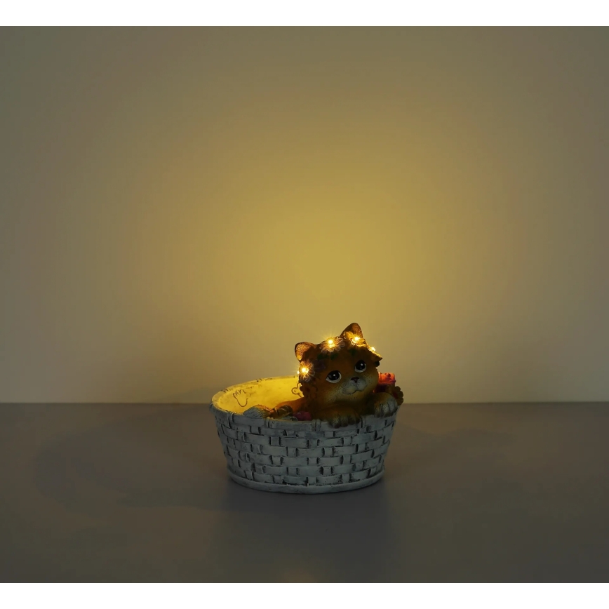 Globo - LED-solcellslampa LED/1,2V IP44 300 mAh, katt