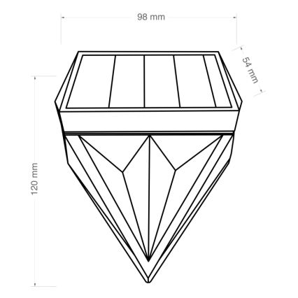 Globo - KIT 2x LED solcell väggbelysning LED/0,5W/3V IP44 600 mAh
