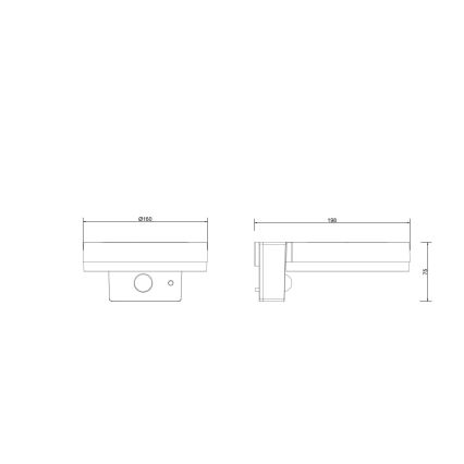 Globo - LED solcellslampa med sensor LED/6W/3,7V IP44 2200 mAh