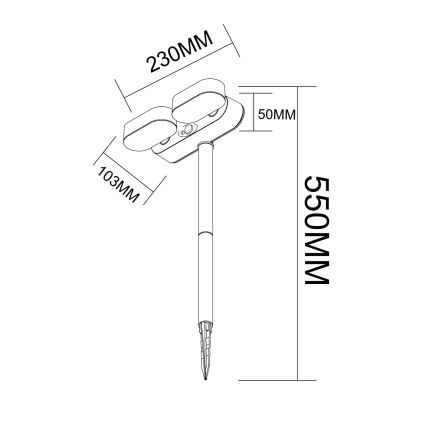 Globo - LED solcellslampa med sensor LED/7,2W/3V IP44 1200 mAh
