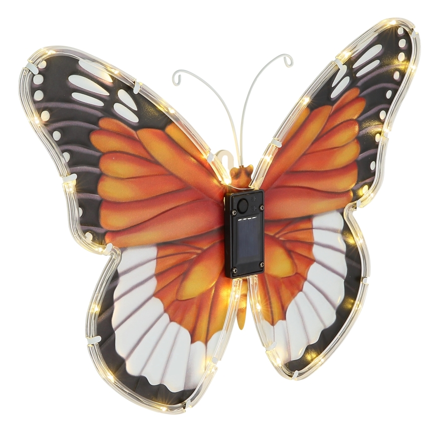 Globo - LED-solcellslampa LED/3V IP44 200 mAh fjäril