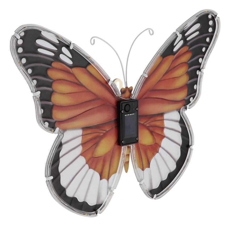 Globo - LED-solcellslampa LED/3V IP44 200 mAh fjäril