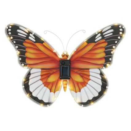 Globo - LED-solcellslampa LED/3V IP44 200 mAh fjäril