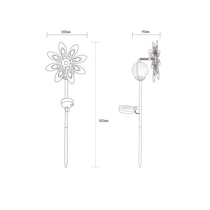 Globo - LED Solcell dekoration LED/0,02W/3V IP44