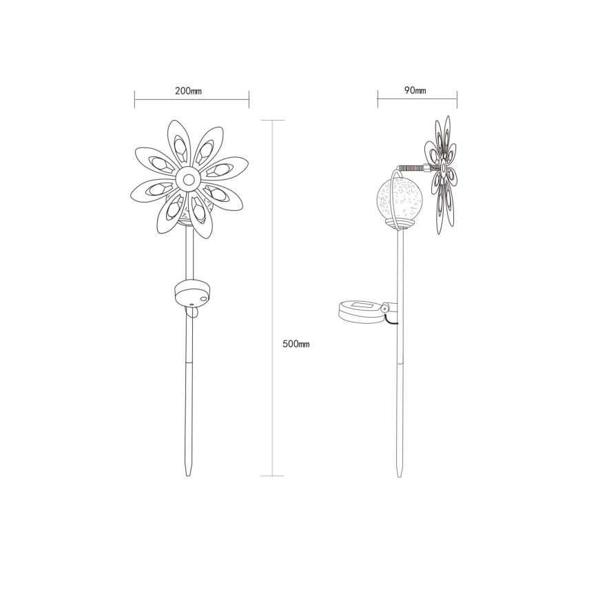 Globo - LED Solcell dekoration LED/0,02W/3V IP44