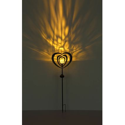 Globo - LED solarlampa LED/3V IP44 300 mAh silverhjärta