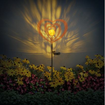 Globo - LED-solcellslampa LED/3V IP44 300 mAh rostfärgat hjärta