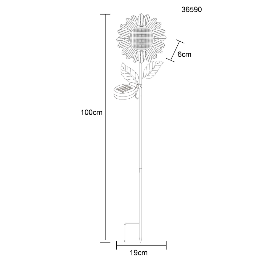 Globo - LED solcellslampa 200xLED/3V IP44 600 mAh blomma