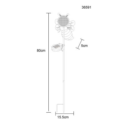 Globo - LED solcellslampa 200xLED/3V IP44 600 mAh bi-motiv