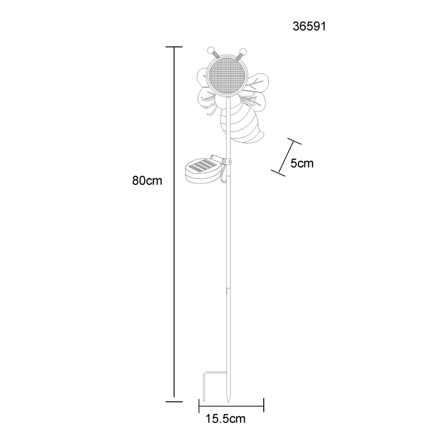 Globo - LED solcellslampa 200xLED/3V IP44 600 mAh bi-motiv