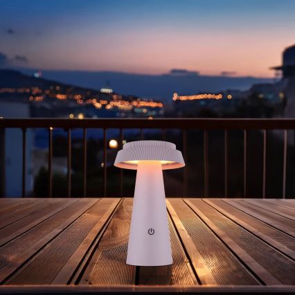 Globo - LED Ljusreglerad solcell beröring lampa LED/4W/3,7W IP54 rosa