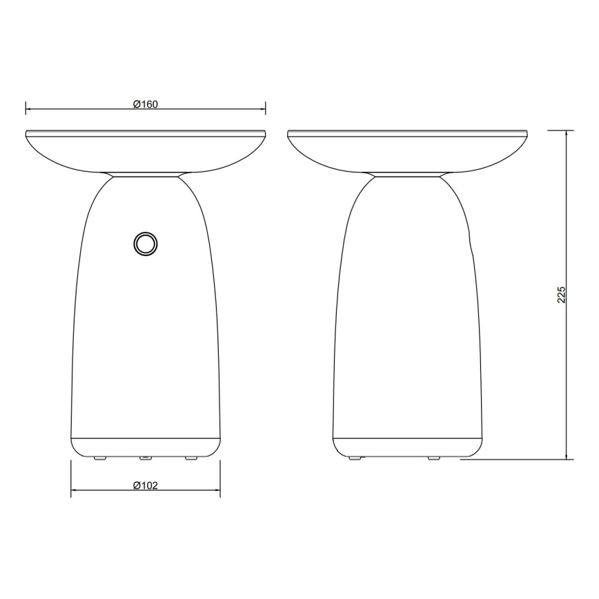 Globo - LED Ljusreglerad solcell beröring lampa LED/10W/230V IP54 vit