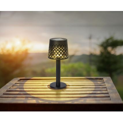 Globo - LED solcellsbelysning LED/0,06W/3,2V 3000K IP44 svart