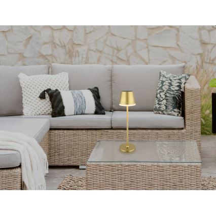 Globo - LED Solcellsbelysning LED/0,6W/3V 3000K IP44 guld