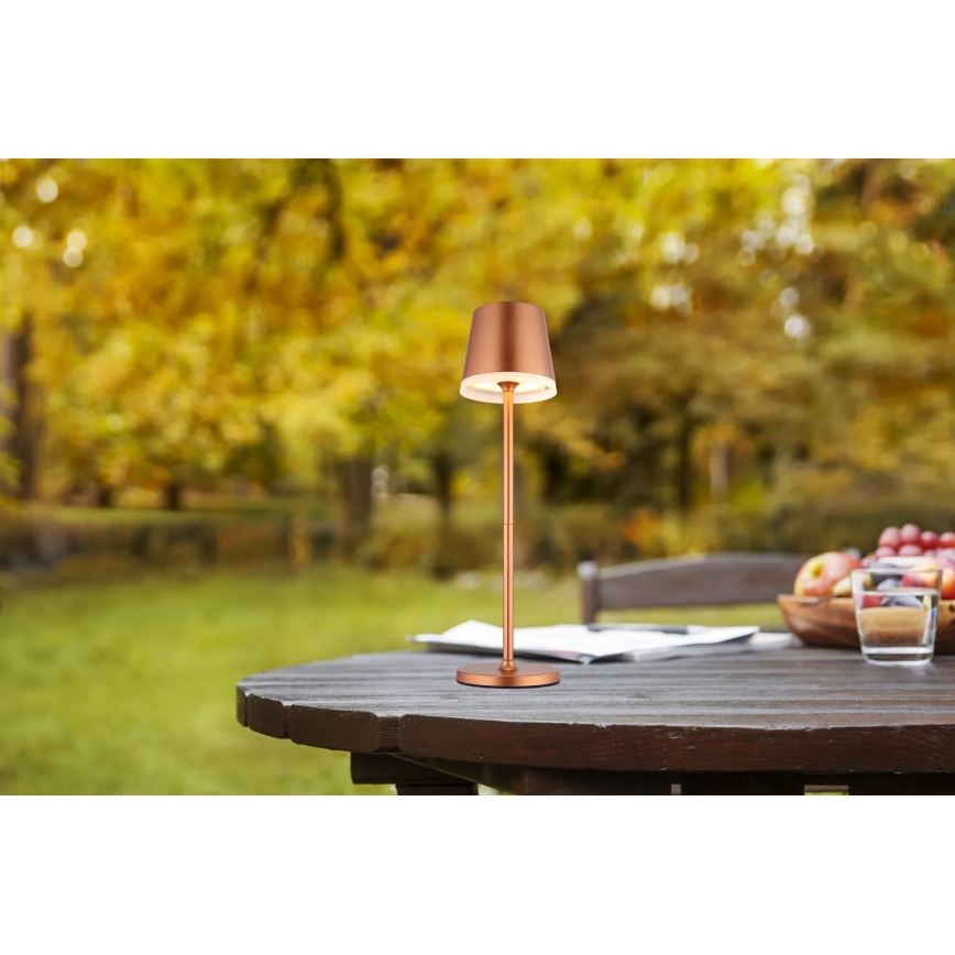 Globo - LED Solcellsbelysning LED/0,6W/3V 3000K IP44 1200 mAh koppar