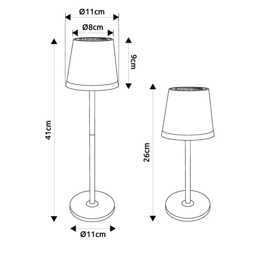 Globo - LED Solcellsbelysning LED/0,6W/3V 3000K IP44 1200 mAh koppar