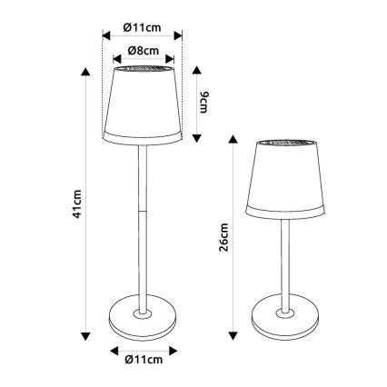 Globo - LED Solcellsbelysning LED/0,6W/3V 3000K IP44 1200 mAh matt krom