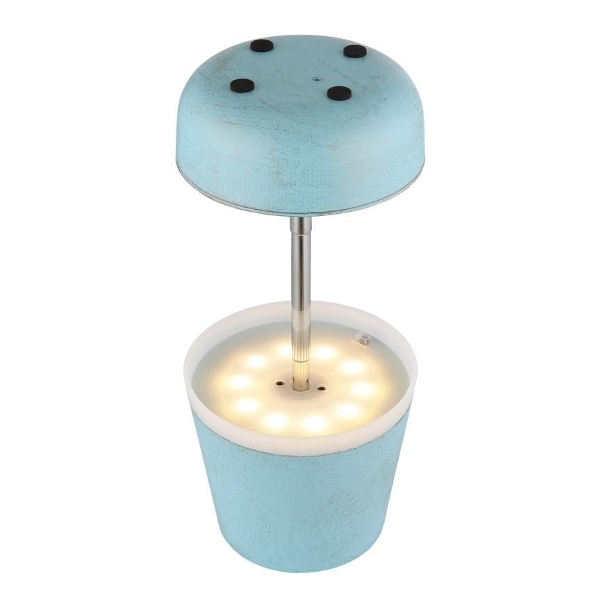 Globo - LED Solcellslampa 10xLED/0,06W/3V IP44 800 mAh blå