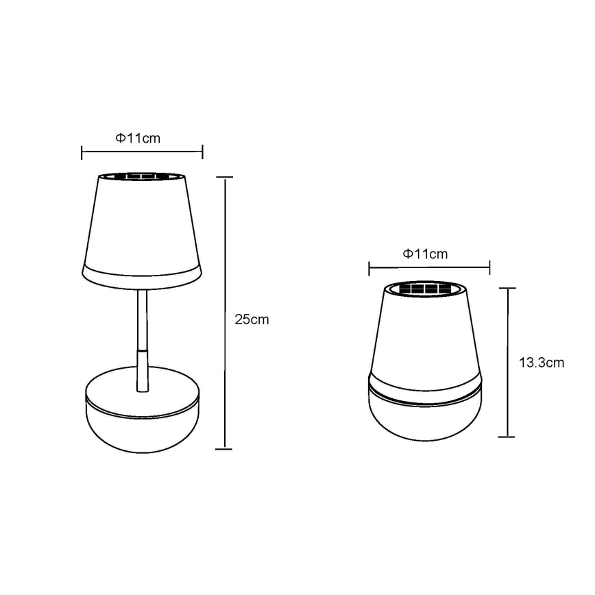 Globo - LED Solcellslampa 10xLED/0,06W/3V IP44 800 mAh blå