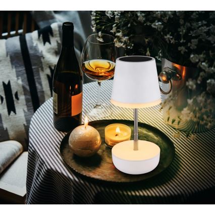 Globo - LED Solarlampa 10xLED/0,06W/3V IP44 800 mAh vit