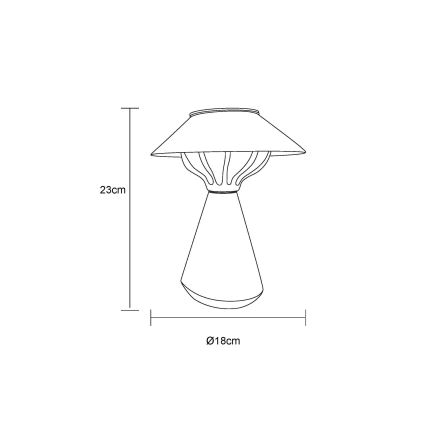 Globo - LED Solcellslampa 10xLED/0,06W/1,2V IP44 600 mAh svart