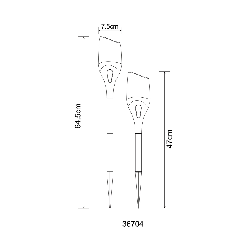 Globo - LED Solcellsbelysning LED/2,4W/3V 1600K IP44 800 mAh