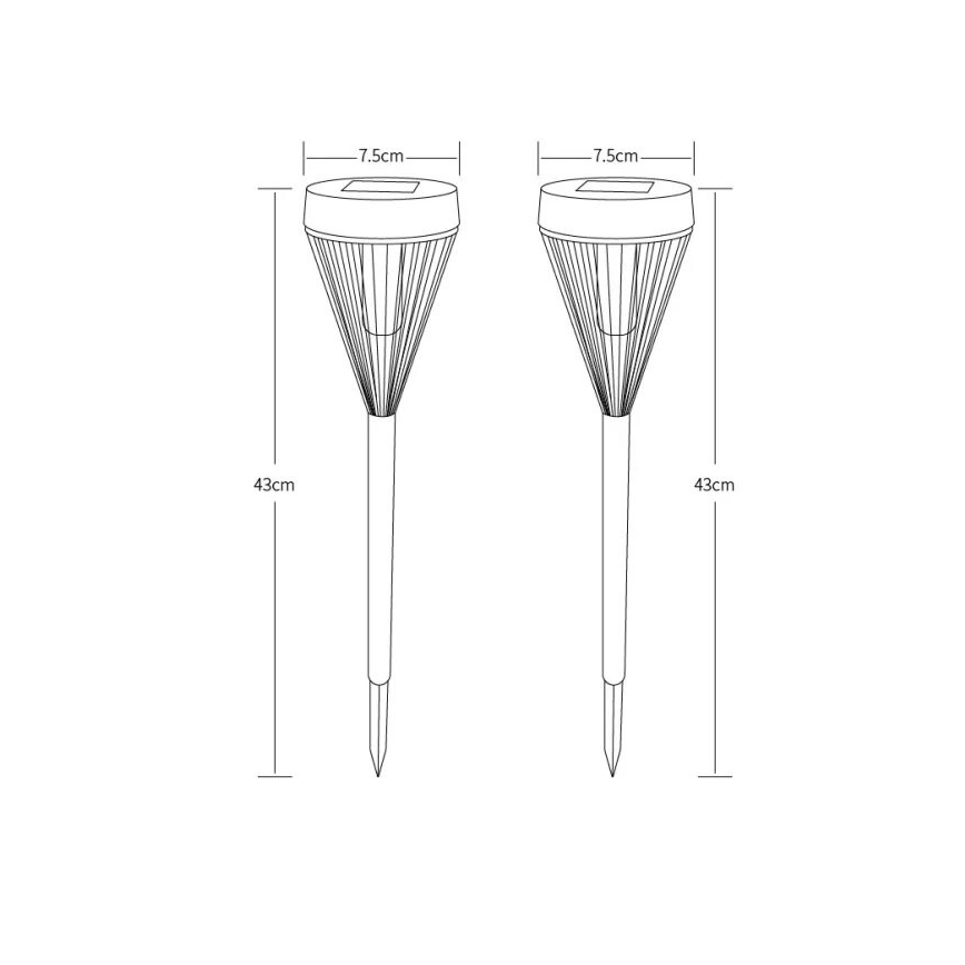Globo - KIT 2x LED solcellslampa LED/0,1W/1,2V IP44 300 mAh