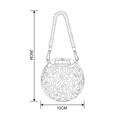 Globo - LED Solcellslampa LED/0,06W/3,2V IP44 200 mAh