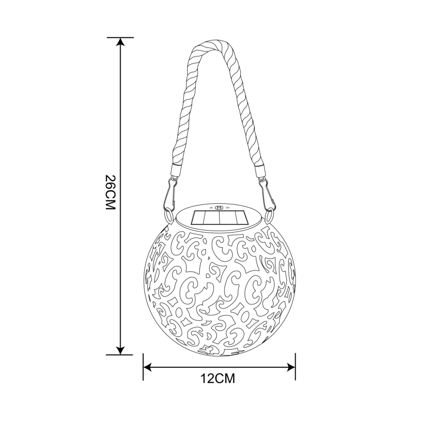 Globo - LED Solcellslampa LED/0,06W/3,2V IP44 200 mAh