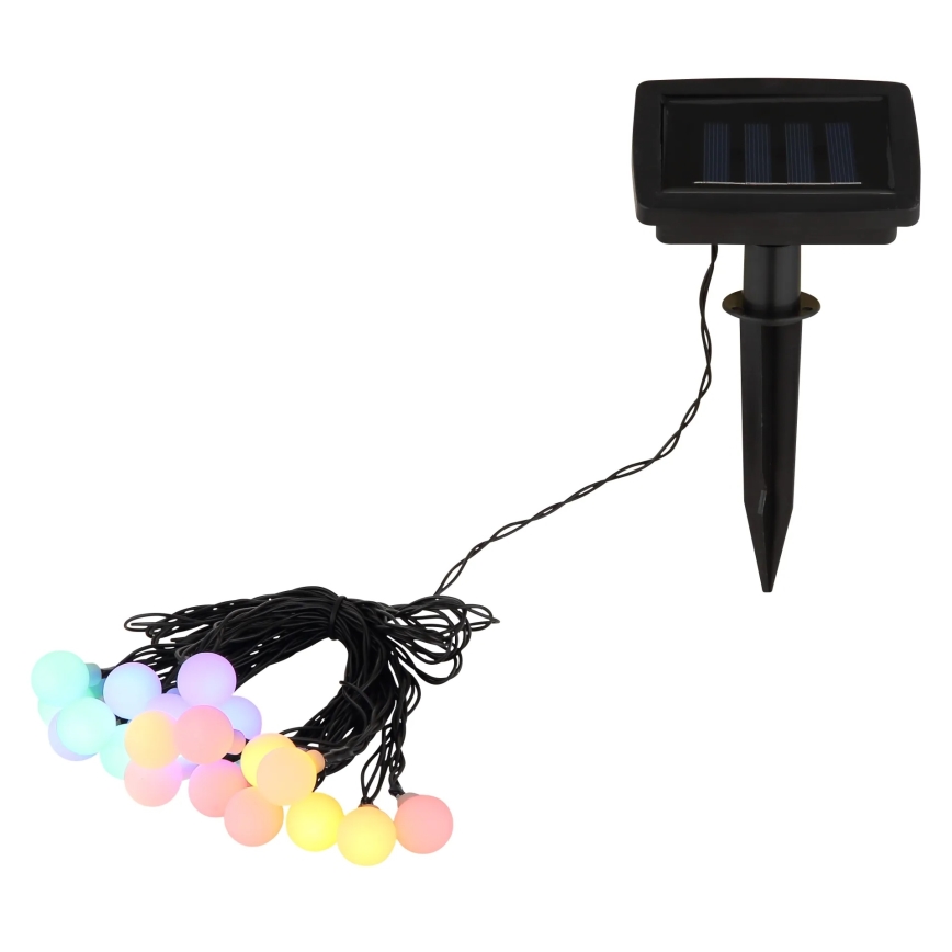 Globo - LED solcellsslinga 20xLED/1,2V IP44 300 mAh 5,8 m