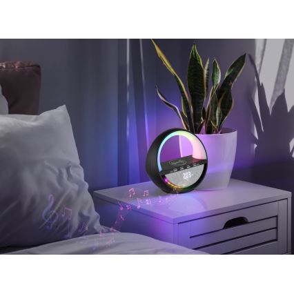 Globo - RGB-LED beröringsstyrd uppladdningsbar bordslampa med högtalare LED/3,5W/5V 1800 mAh
