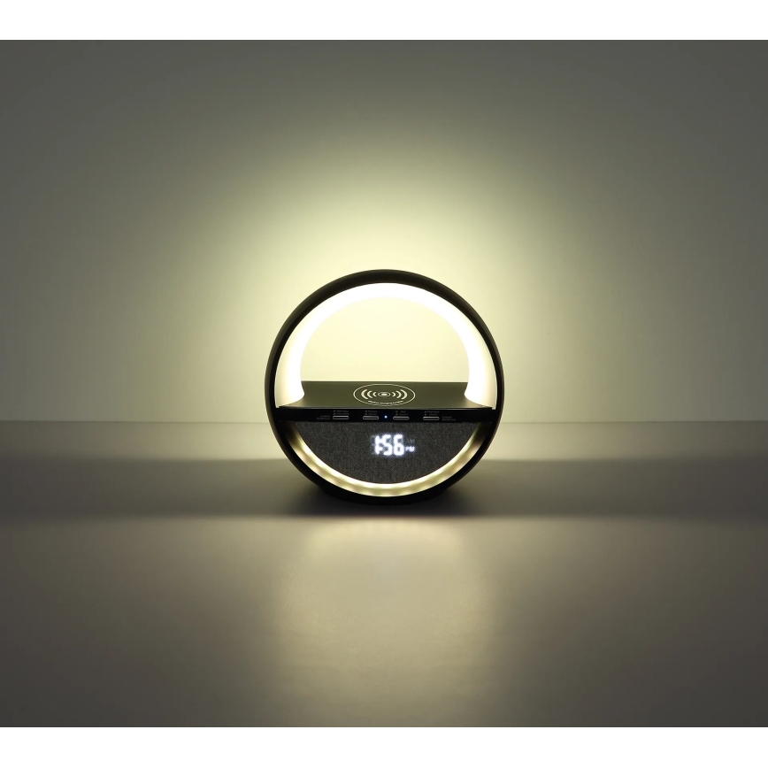 Globo - RGB-LED beröringsstyrd uppladdningsbar bordslampa med högtalare LED/3,5W/5V 1800 mAh