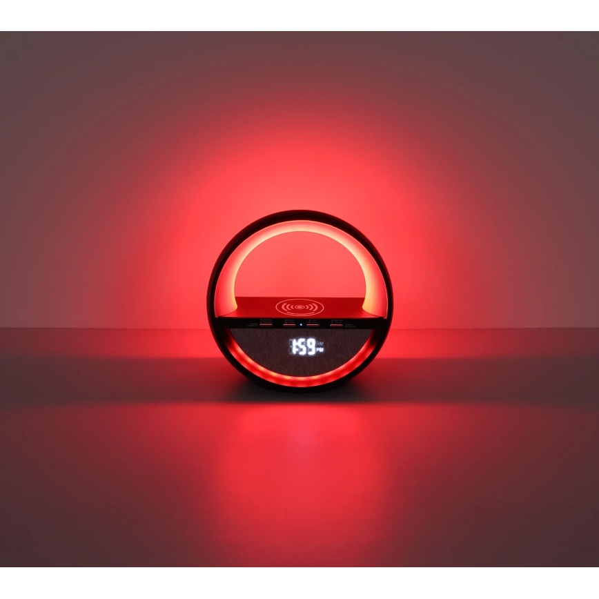 Globo - RGB-LED beröringsstyrd uppladdningsbar bordslampa med högtalare LED/3,5W/5V 1800 mAh