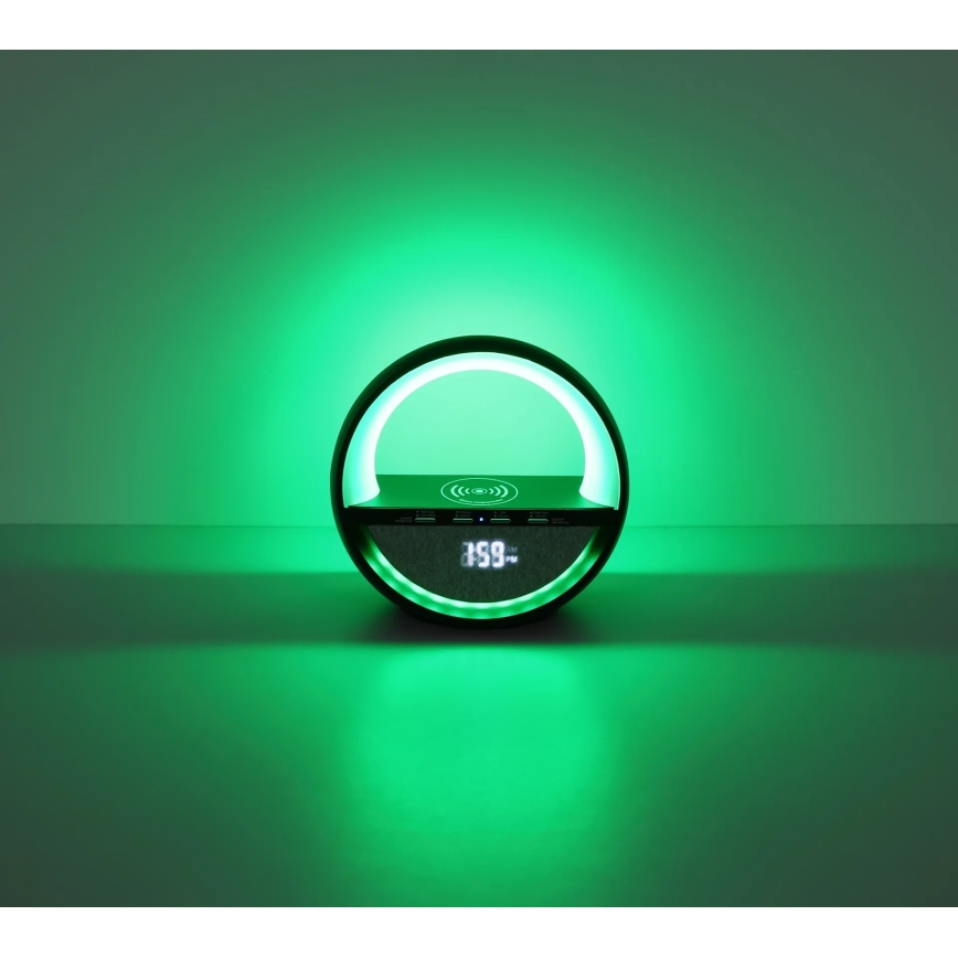 Globo - RGB-LED beröringsstyrd uppladdningsbar bordslampa med högtalare LED/3,5W/5V 1800 mAh