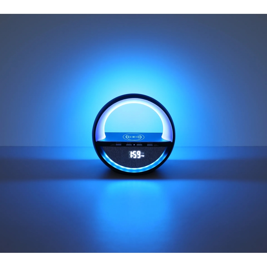 Globo - RGB-LED beröringsstyrd uppladdningsbar bordslampa med högtalare LED/3,5W/5V 1800 mAh