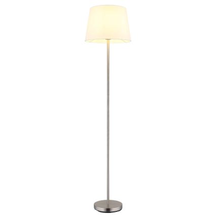 Globo - Golvlampa 1xE27/40W/230V vit/mattkrom