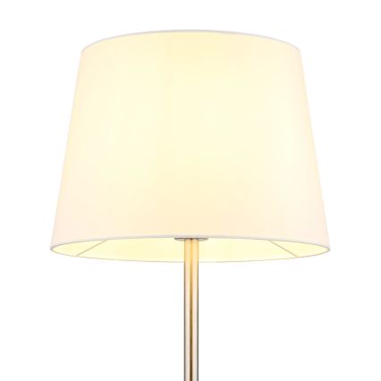 Globo - Golvlampa 1xE27/40W/230V vit/mattkrom